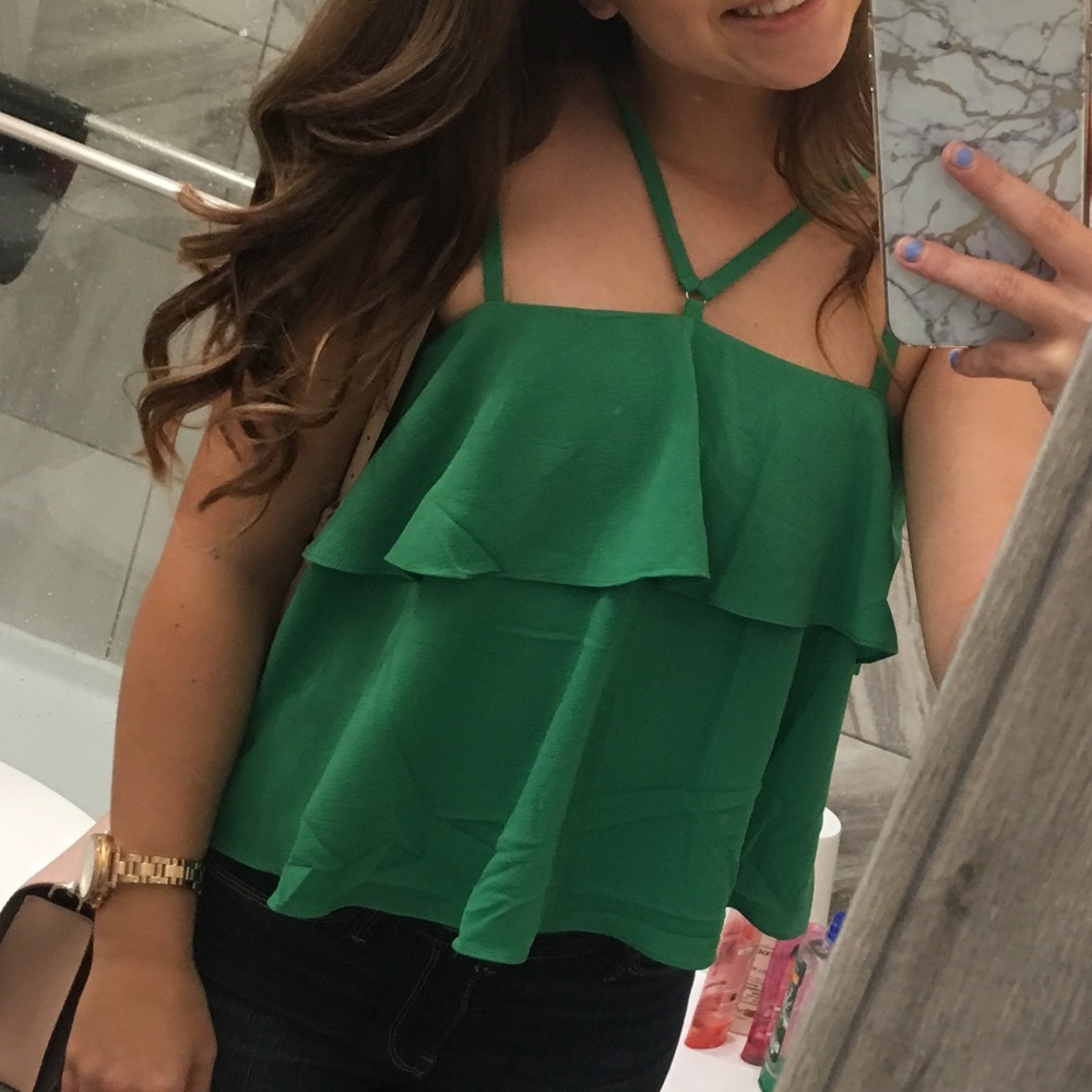 Green boutique shirt